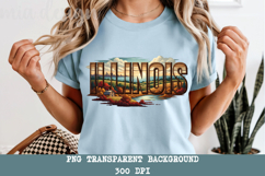 Illinois State PNG, Vintage Farmhouse Cornfield Sublimation Product Image 5