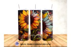 Stained Glass Sunflower20 OZ Tumbler Sublimation Design Product Image 5