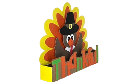 3D Turkey Thanksgiving Decor Template, 3D Paper Turkey, Fall Product Image 5