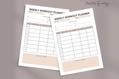 Weekly Workout Planner | Editable Canva Template for Fitness Product Image 2