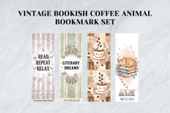 Vintage Bookish Coffee Animal Bookmark Set,Nostalgic Library Product Image 5