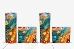 Neon Colors Tumbler Sublimation Designs, Fluid Art Tumbler Product Image 5