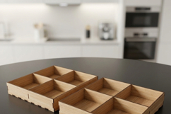 Geometric Laser Cut Coasters with Box Holder Set Modern Drin Product Image 4