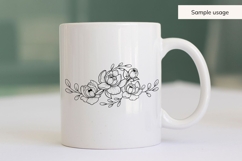 Hand Drawn Peonies Floral Arrangement SVG Product Image 5