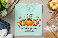 Christian Fall PNG: Leopard Pumpkin Coquette Design Product Image 7