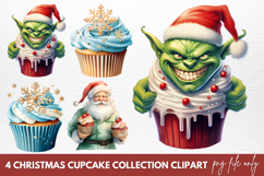 Christmas Cupcake Collection Clipart Product Image 1