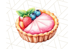 Pastel Sweet Treats Clipart, Ice Cream, Cakes, Donuts Png Product Image 5