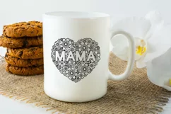 Mama SVG | Mothers Day SVG | Floral Heart SVG Product Image 4