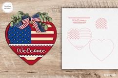 Patriotic Welcome Sign Bundle | 4th of July | SVG Product Image 5