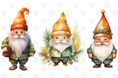 Watercolor Christmas Gnome Clipart Bundle Santa Sublimation Product Image 3