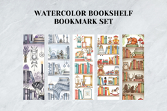 Watercolor Bookshelf Bookmark Set,Artistic Floral Library Product Image 4