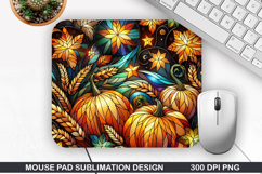 Pumpkin Mouse Pad Sublimation, Halloween Mouse Pad PNG Product Image 1