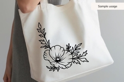 Hand Drawn Poppy Corner Accent SVG Product Image 5