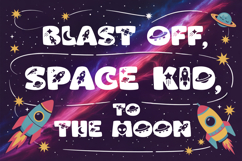 Space Pals Cute Space Font for Kids &amp; Playful Projects Product Image 5