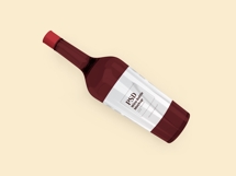 Isolated Wine Bottle Mockup Template Bundle Product Image 6