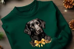 Black Retriever Christmas PNG Instant Download,Christmas Dog Product Image 5