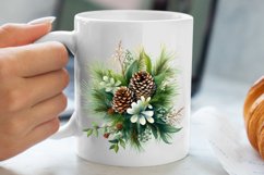 Winter Christmas Greenery Clipart, Christmas Greenery Clipar Product Image 5
