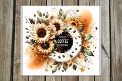 Coffee &amp; flowers | 4 Sublimation Tumbler Designs, PNG Product Image 5