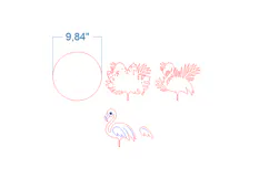 Baby Name Sign Flamingo SVG laser cut file for Glowforge Product Image 5
