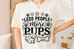Less People More Pups Svg, Dog Mom Svg, Funny Dog Lover Svg. Product Image 6