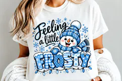 Feeling A Little Frosty PNG, Retro Frosty Christmas PNG Product Image 5