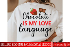Chocolate is My Love Language SVG Design,Chocolate SVG Product Image 1