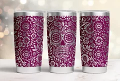 Tumbler laser svg| 20oz Tumbler Mexican Sugar Skull wrap Product Image 5