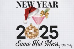Retro New Year 2025 Sublimation Bundle PNG Product Image 6
