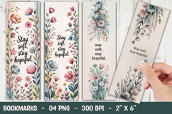 Hopeful Quote Floral Bookmark Sublimation Product Image 1