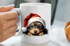Christmas Peeking Dogs Clipart, Christmas PNG Product Image 5