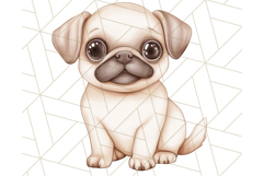 Pug Clipart PNG, Cute Dog Art, Funny Puppy Illustration Png Product Image 5