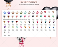270 Metallic Balloons Clipart Product Image 5
