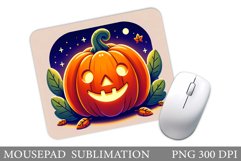Cute Pumpkin Mouse Pad. Halloween Pumpkin Mouse Pad Design Product Image 1