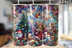Watercolor Christmas Tumbler Wrap - High Quality 300 Dpi Product Image 1