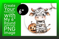 Funny Cow Round Design for Fall and Halloween Product Image 1