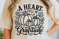 A Heart Full Of Gratitude Svg, Christian Thanksgiving Svg. Product Image 6