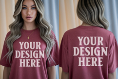 Christmas Bella Canvas 3001 Front And Back Mockups Product Image 1