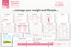 Health & Fitness Planner Canva Templates | 63 Pg | PINKS Product Image 5