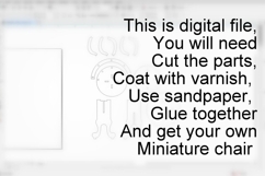 Minifee doll chair digital file 1:4 scale miniature furnitur Product Image 5