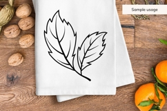 Hand Drawn Fall Leaf Pair SVG Product Image 5