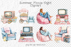 Summer Movie Night Clipart - Summer PNG Product Image 1