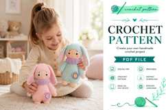 Bunny Doll Amigurumi Crochet Pattern PDF Product Image 2
