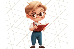 Boy Teacher Clipart, Classroom PNG, Cute School Teacher Art Product Image 2