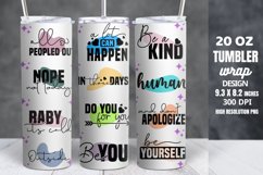 Motivational Quotes Tumbler Wrap Sublimation Product Image 1