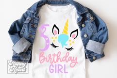 Five Birthday Unicorn SVG - 5th Birthday Unicorn Shirt PNG Product Image 2