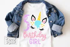 Five Birthday Unicorn SVG - 5th Birthday Unicorn Shirt PNG Product Image 2