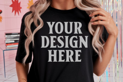 Comfort Colors 1717 Black T-Shirt Mockup | Real Model Tee Mo Product Image 1