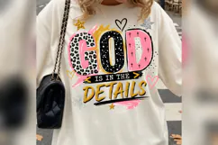 God Is in the Details Christian PNG, Leopard Faith Quote Product Image 4