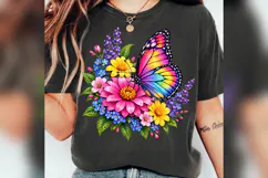 Colorful Butterfly PNG, Floral Butterfly Garden Design Product Image 2
