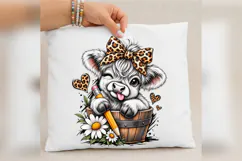 Cute Cow Teacher PNG, Leopard Bow Calf School Design Product Image 3